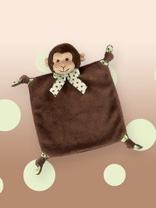 Giggles Monkey Small Lovie Blanket (9"x 8")