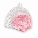 HER Crochet Hat with pink Flower