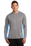 Sport-Tek® Long Sleeve Heather Colorblock Contender™ Tee