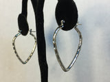 Textured Silver Earrings
