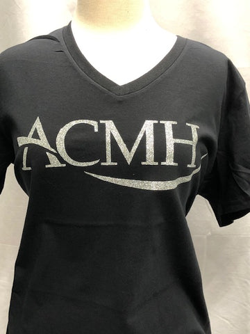 Port & Company ® LADIES Tri-Blend V-Neck Tee with Full Front Screen Printed ACMH Logo