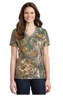 Russell Outdoors™ Realtree® Ladies 100% Cotton V-Neck T-Shirt Camo