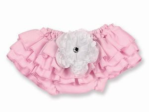Pink Diaper Cover with White Flower